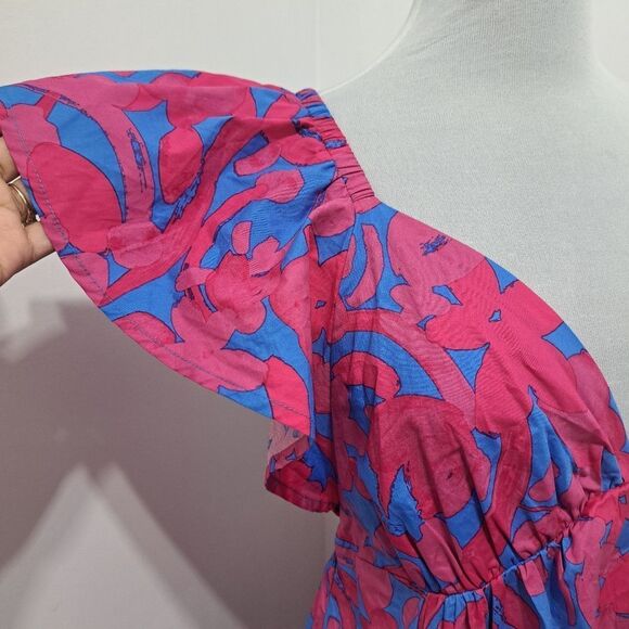 Sugarlips Yeraldi Berry Fiora Open Back Boho Midi Dress Cerulean Pink Small NWT - Picture 10 of 12